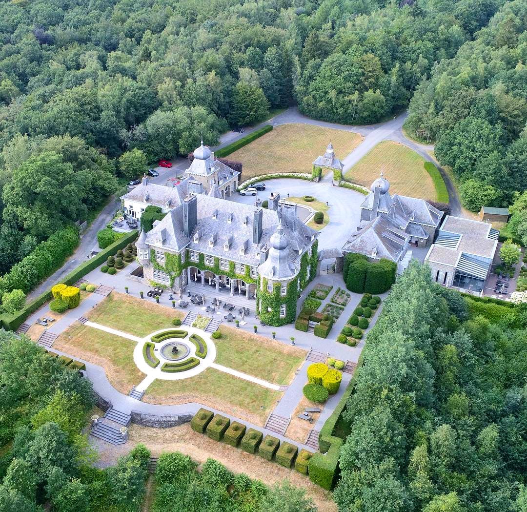 Manoir des Lébioles vue du ciel près de Spa