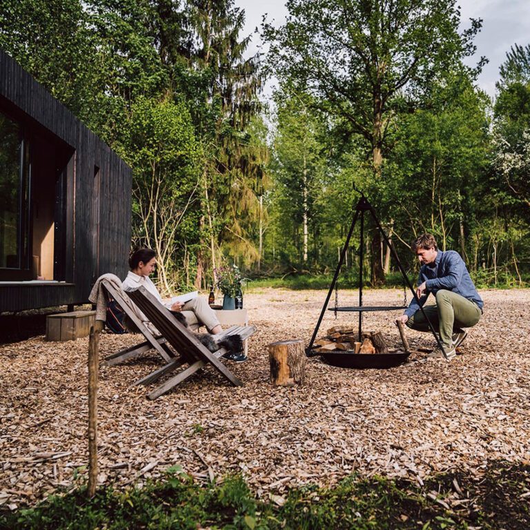 Transats près du brasero Slow Cabin