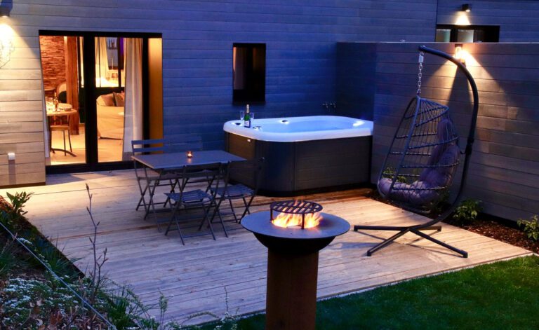 Terrasse extérieure à 2 cosy à Gouvy