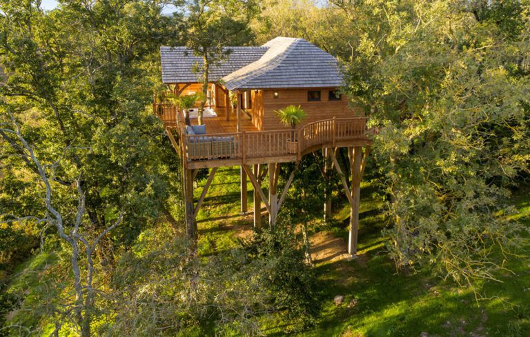 Cabane dans les arbres au Domaine de Joucla en Provence