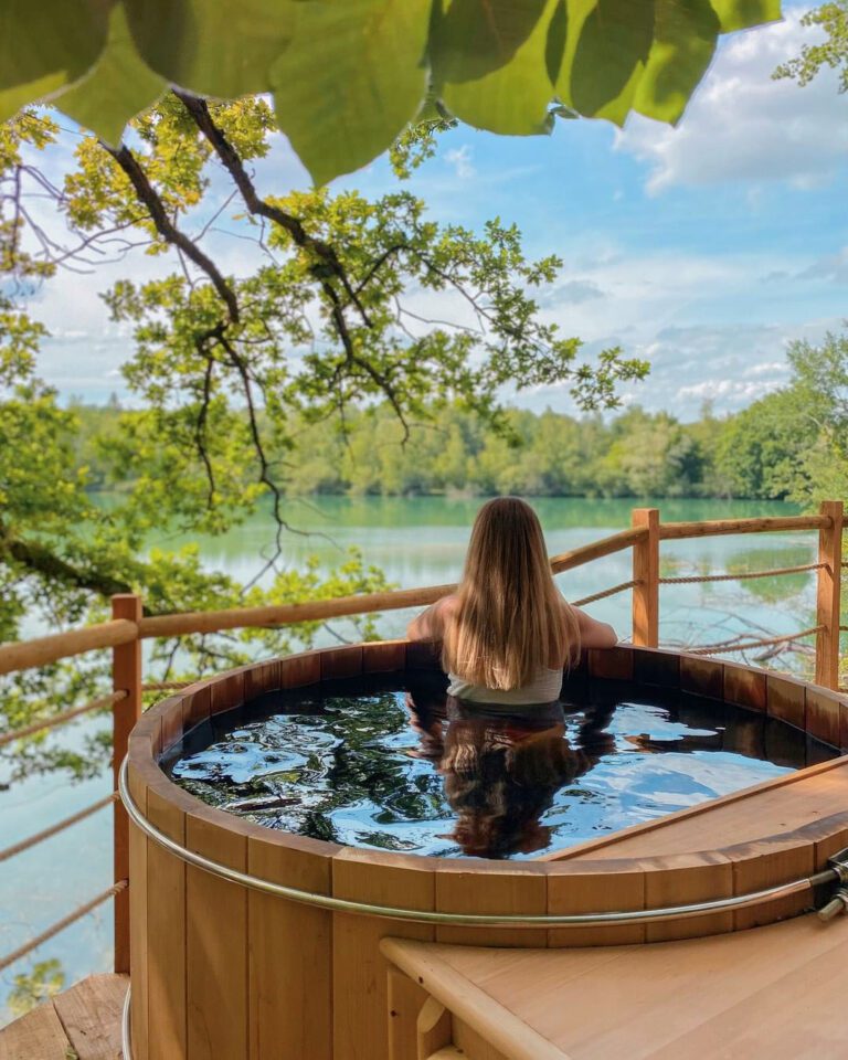 Bain nordique à Coucoo Grands Cépages près d'Avignon en Provence