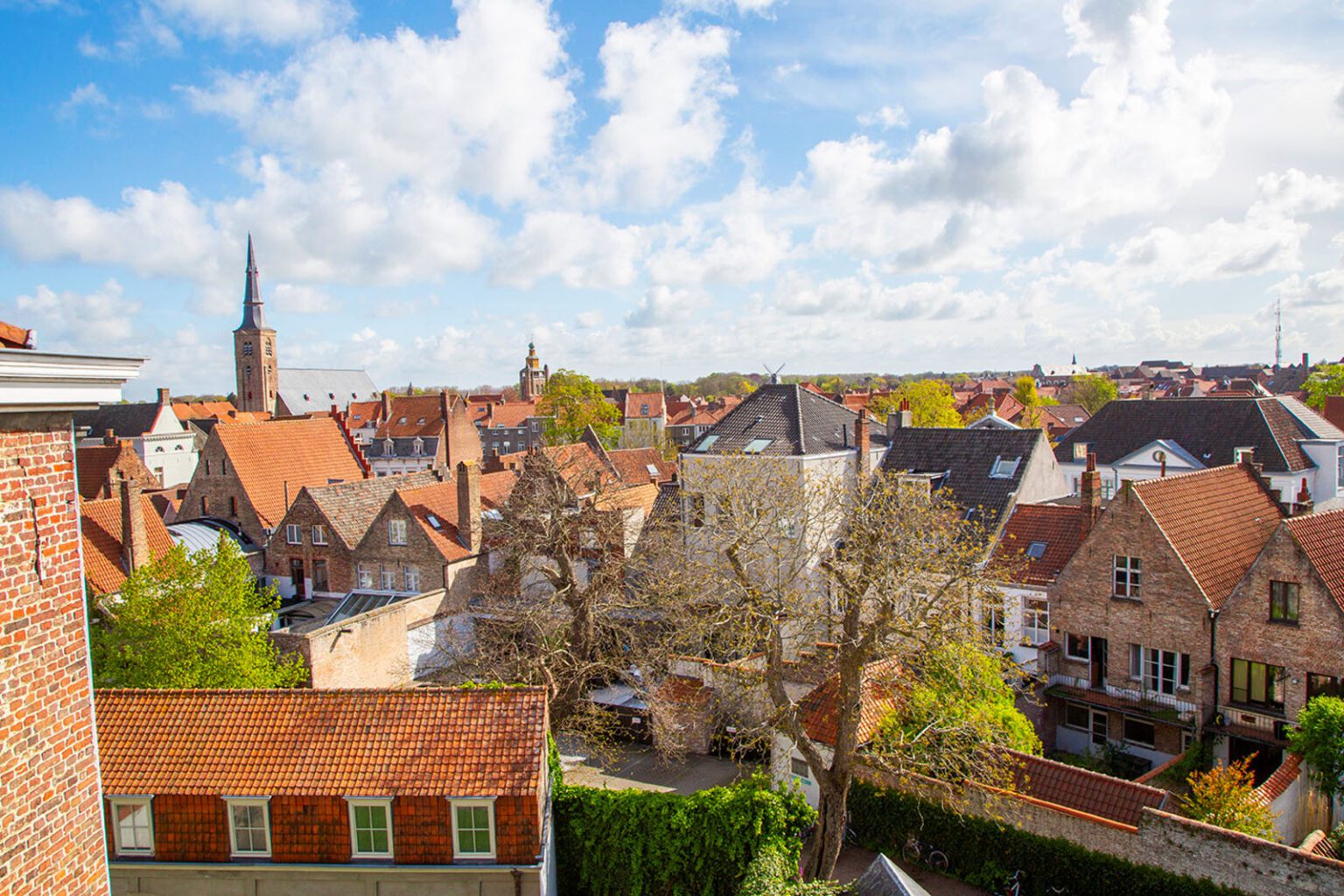 Vue sur les toits au Guesthouse Mirabel à Bruges