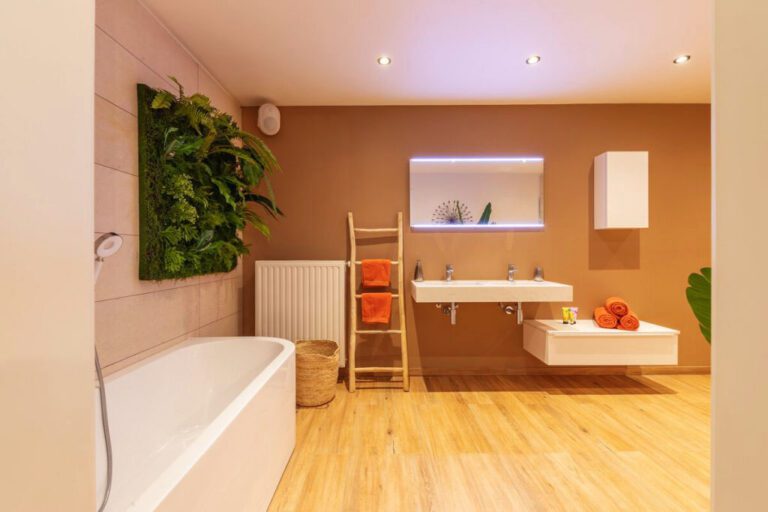 Salle de bain à La Grenouille Spa à Ath