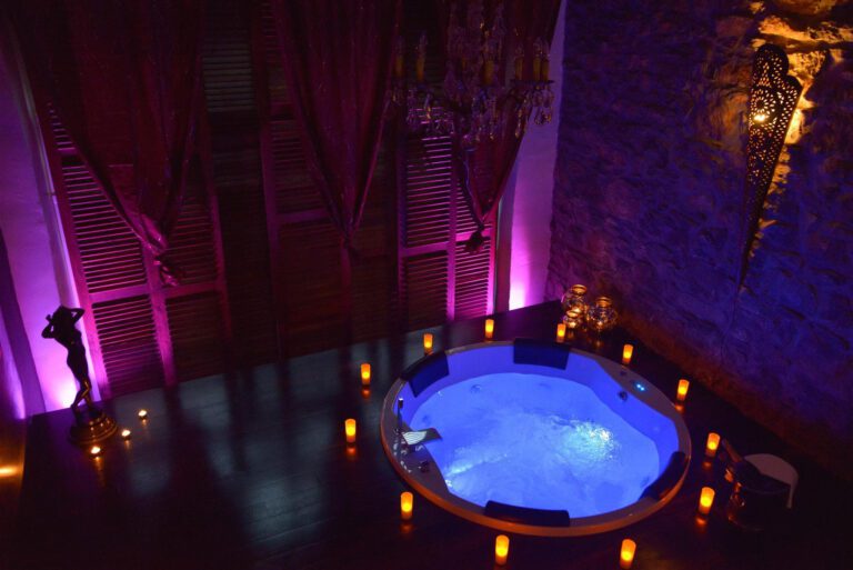 Vue du ciel du jacuzzi