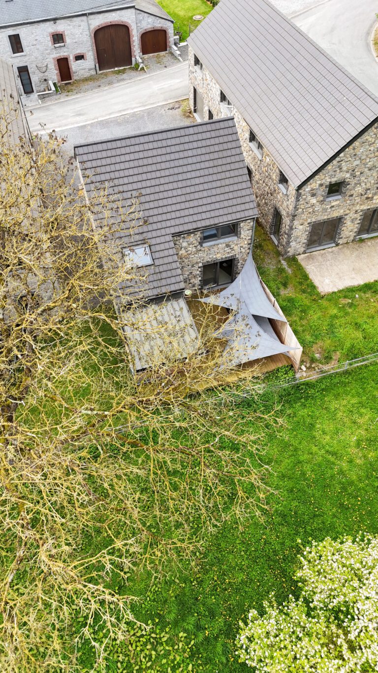 Vue aérienne de l'Antre d'Eux à Ciney