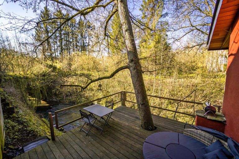 Vue depuis la terrasse au Lov't à Namur