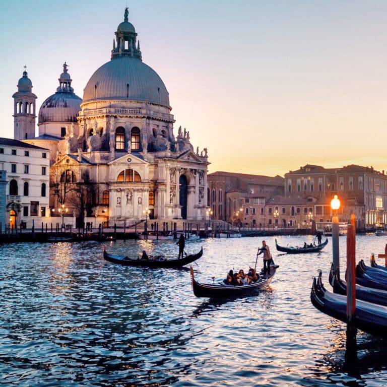 Coucher de soleil à L'Excess Venise en Italie