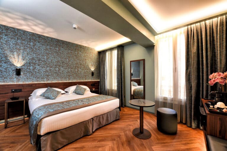 Chambre azur à Rosa Salva Hotel à Venise en Italie