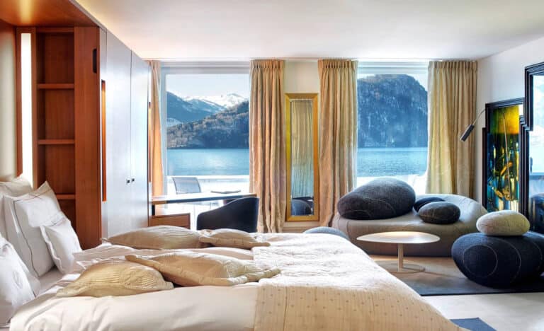 Suite avec vue à Park Hotel Vitznau à Lucerne en Suisse