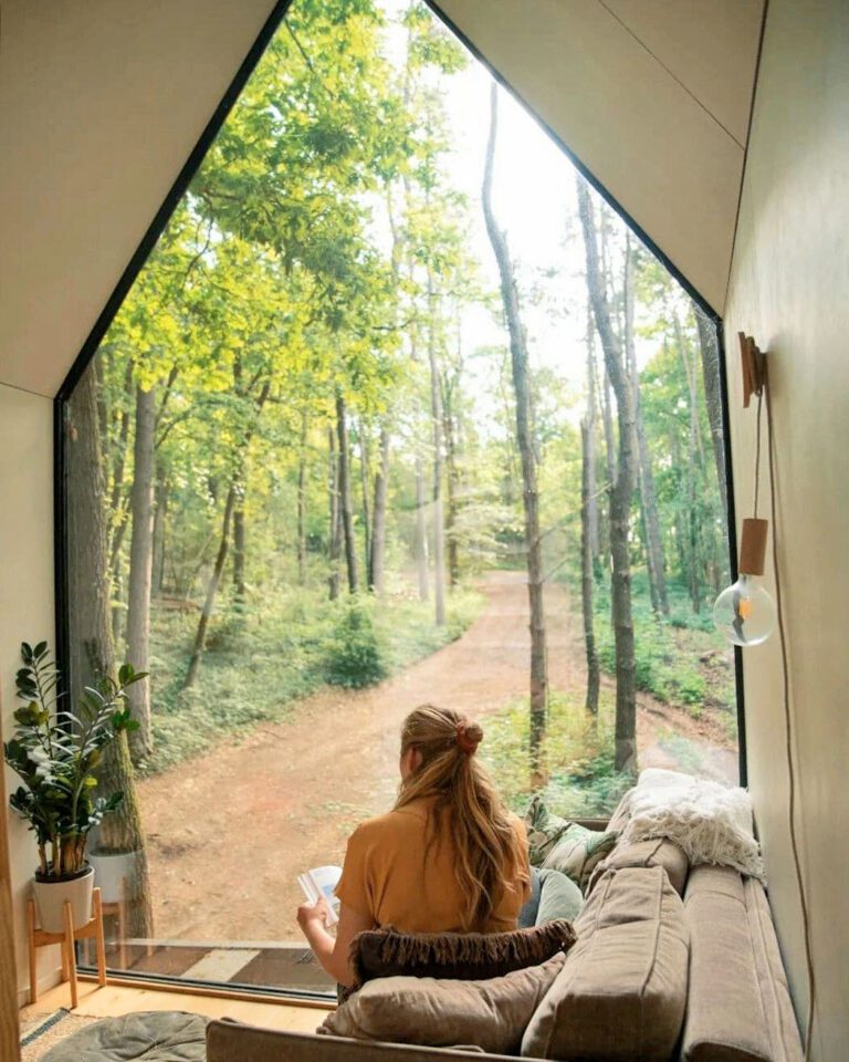 Vue depuis la Fermette Volante à Stay ICI dans les Ardennes Belges