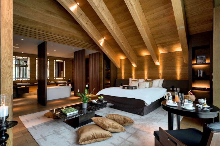 Chambre à The Chedi Andermatt en Suisse