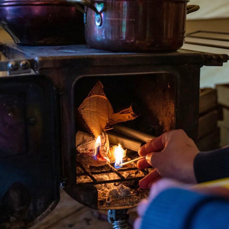 Poele à bois à Latibule à Namur en Belgique