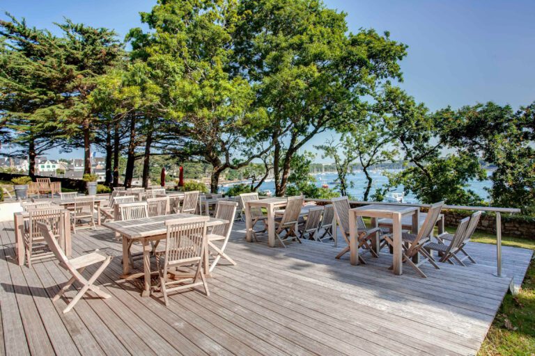 Terrasse à la Villa Tri Men à Quimper en Bretagne