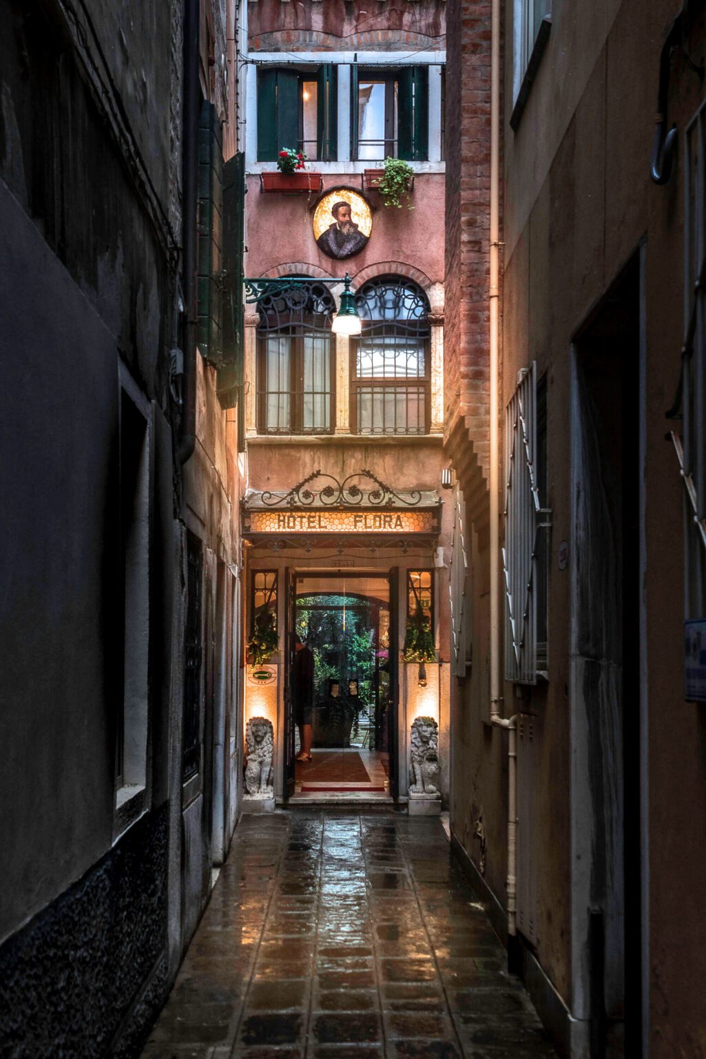 Arrivée à l'hôtel Flora à Venise