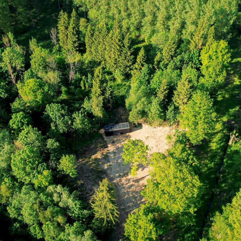 Slow Cabin vue du ciel