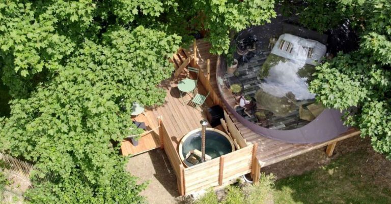 Bulle vue du ciel à Etape Insolite dans les Ardenne Belge