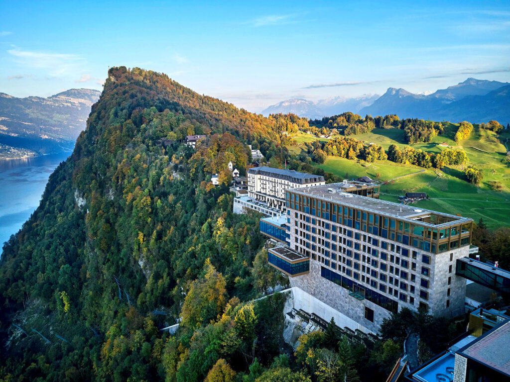 Bürgenstock Resort vue du ciel près de Lucerne