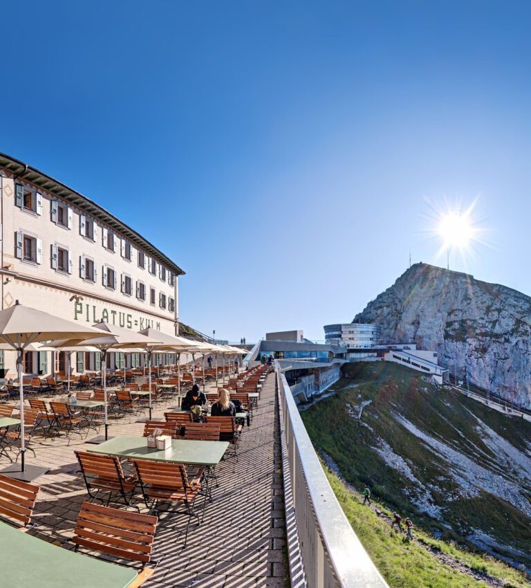 Terrasse à l'Hôtel Pilatus-Kul près de Lucerne