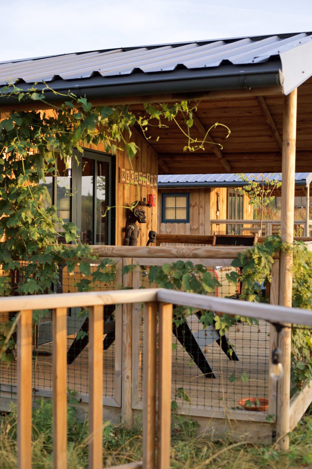 Terrase au soleil à Ecau Lodge à Hainaut