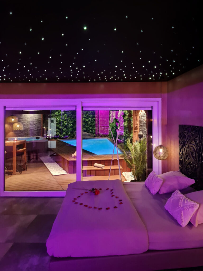 Ciel étoilé de la suite Secret Garden au Clos des Thermes