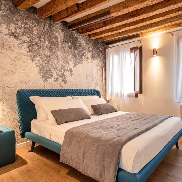 Chambre turquoise à La Finestra sulle Beccarie à Venise