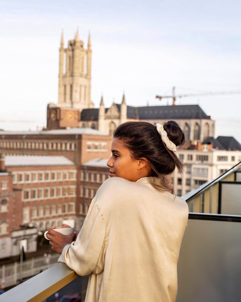 Vue depuis le rooftop du Yalo Urban Boutique Hotel à Gand