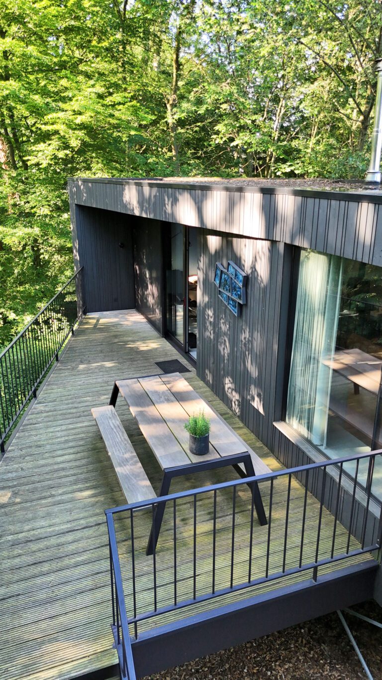 Terrasse à Loof Cabin près d'Hasselt