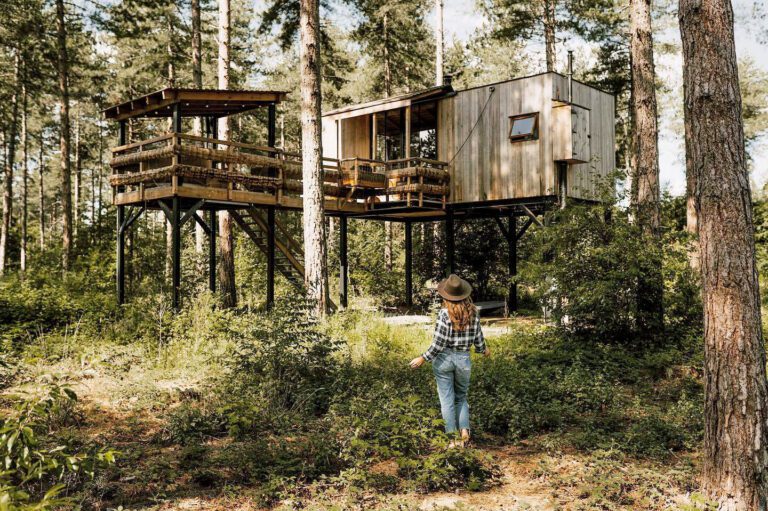 Cabane dans les bois à Warredal dans le Limbourg