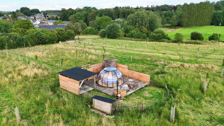 Bulle vue du ciel à la Ferme du Ry