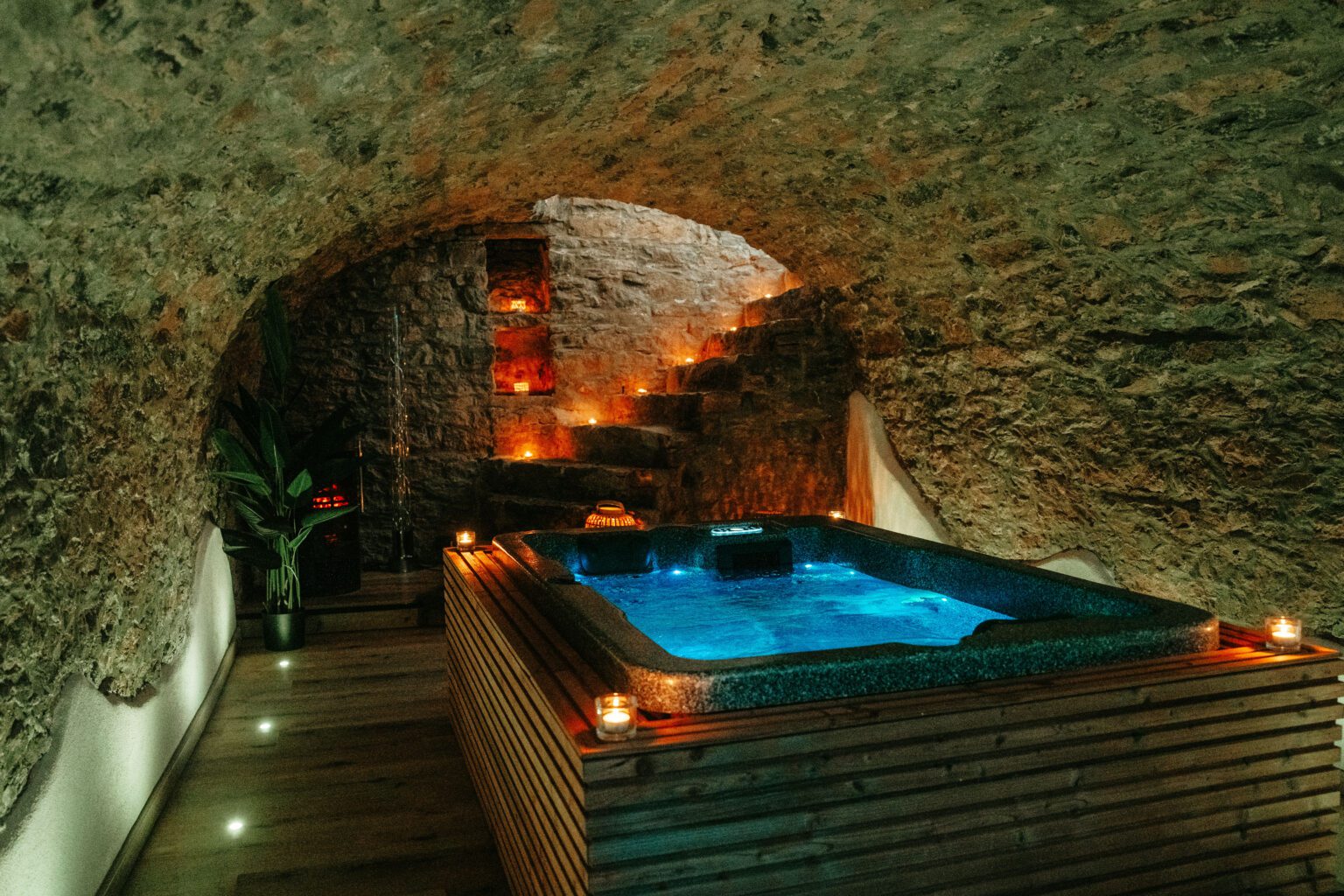 Jacuzzi sous terre à Damelys à Gourdinne près de Charleroi