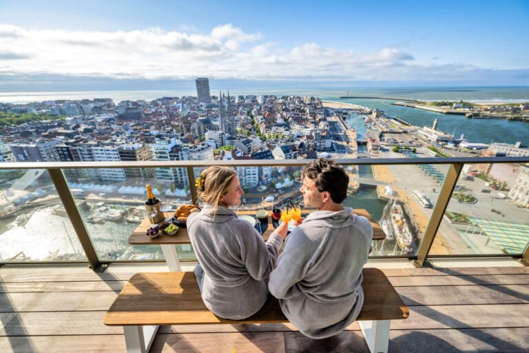 Vue depuis la terrasse à Uminooz à Ostende