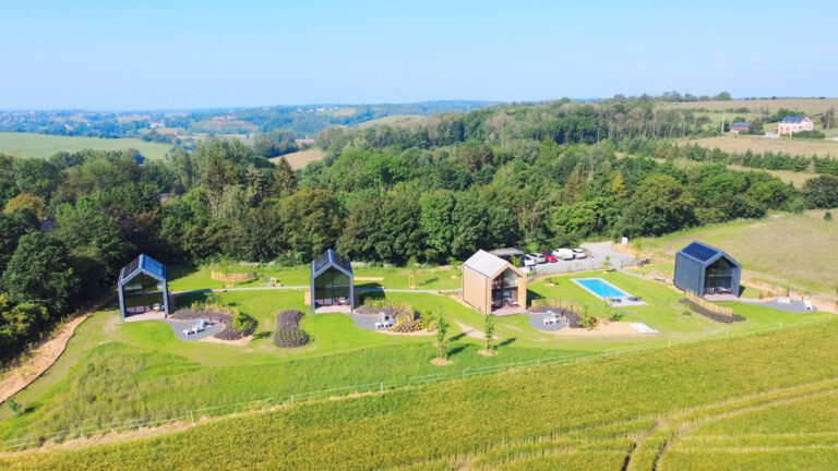 Lodges vue du ciel à Durbuy Insolite