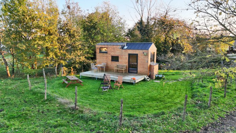 Berta Tiny House vue du ciel à Verlaine