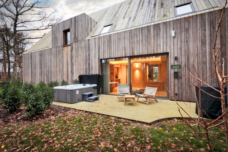 Terrasse avec transats