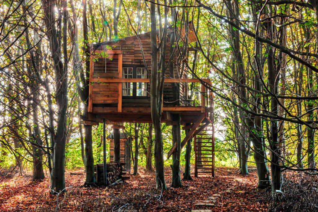 Cabane au milieu des boisà la Cabane Ernesst à Lubbeek