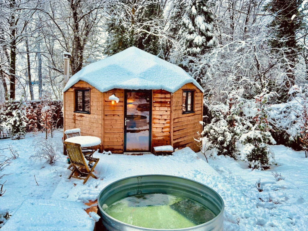 Chalet sous la neige à Oslo Chéri près de Rixensart